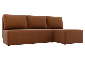 Угловой раскладной диван Поло, Коричневый (рогожка) в Магадане