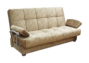 Прямой диван FLURE Home Милана 6 БД с хром. подлокотниками, Боннель в Магадане