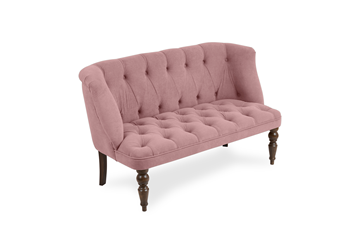 Прямой диван Бриджит розовый ножки коричневые в Магадане