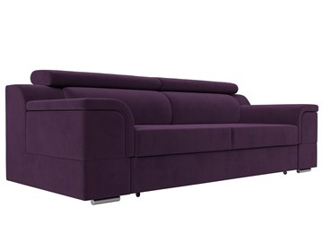 Прямой диван Лига-003 НПБ, Фиолетовый (Велюр) в Магадане