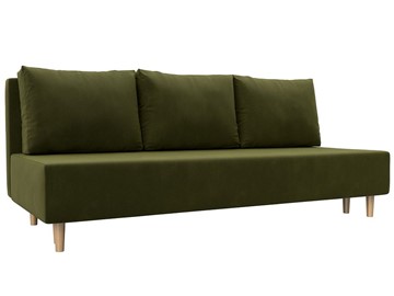 Прямой диван Лига-033, Зеленый (Микровельвет) в Магадане