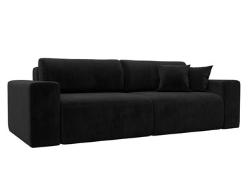 Прямой диван Лига 036 Классик, Черный (Велюр) в Магадане