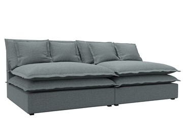 Прямой диван Лига-040, Амур серый(рогожка) в Магадане