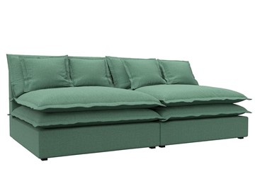 Прямой диван Лига-040, Амур зеленый (рогожка) в Магадане
