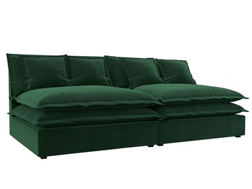 Прямой диван Лига-040, Зеленый (Велюр) в Магадане