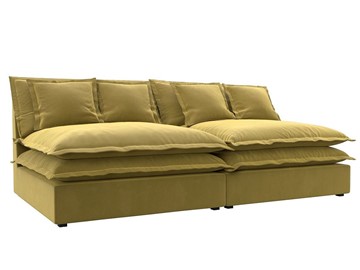 Прямой диван Лига-040, Желтый (микровельвет) в Магадане