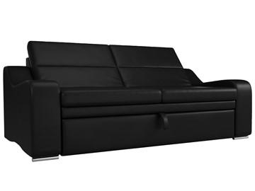 Прямой диван Медиус, Черный (экокожа) в Магадане