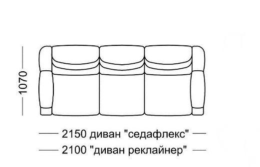 Прямой диван Мишель Элита 50 М, седафлекс в Магадане - изображение 7