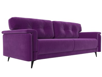 Прямой диван Оксфорд, Фиолетовый (Микровельвет) НПБ в Магадане