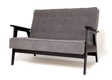 Прямой диван Ретро, двухместный (Темный тон / RS 15 - темно-серый) в Магадане