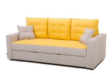 Прямой диван Аврора Рио 3 с двумя декоративными подушками в Магадане