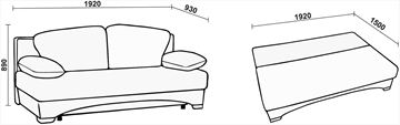 Прямой диван Нео 27 БД пружинный блок в Магадане - предосмотр 15