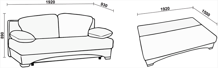 Прямой диван Нео 27 БД пружинный блок в Магадане - изображение 15