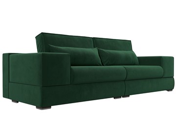 Прямой диван Лига-037, Зеленый (велюр) в Магадане