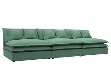 Прямой диван Лига-040 Лонг, Амур зеленый (Рогожка) в Магадане