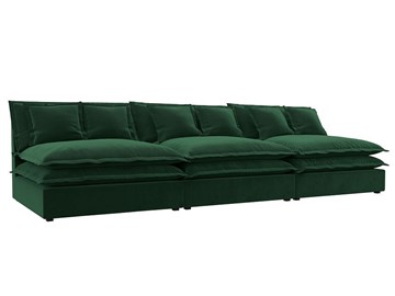 Прямой диван Лига-040 Лонг, Зеленый (Велюр) в Магадане
