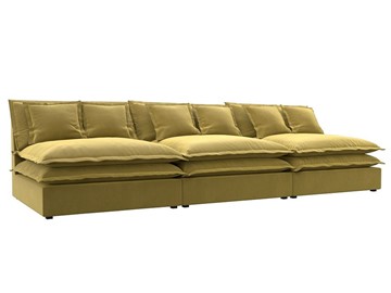 Прямой диван Лига-040 Лонг, Желтый (Микровельвет) в Магадане