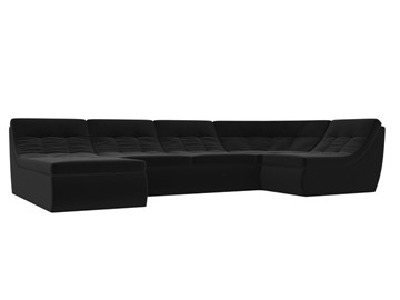 Модульный раскладной диван Холидей, Черный (микровельвет) в Магадане
