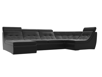 Модульный раскладной диван Холидей люкс, Черный (экокожа) в Магадане