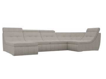 Модульный П-образный диван Холидей люкс, Корфу 02 (рогожка) в Магадане