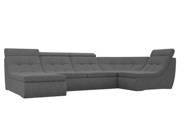 Модульный раскладной диван Холидей люкс, Серый (рогожка) в Магадане