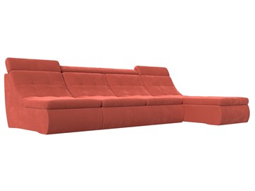 Модульный раскладной диван Холидей люкс, Коралловый (микровельвет) в Магадане