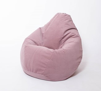 Кресло-мешок КлассМебель Груша большое, велюр однотон, пыльная роза в Магадане