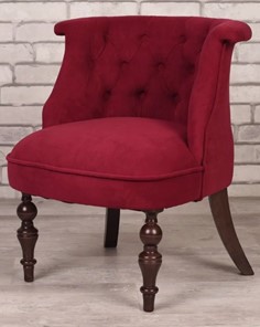 Кресло Элевуд Бархат (бордовый/темно-коричневый) в Магадане