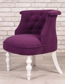 Кресло Бархат (фиолетовый/белый) в Магадане