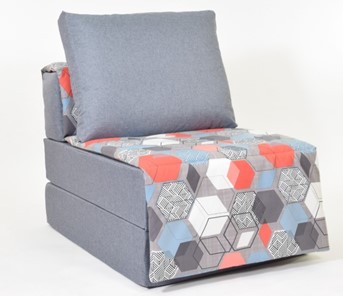 Кресло бескаркасное КлассМебель Харви, серый - геометрия в Магадане