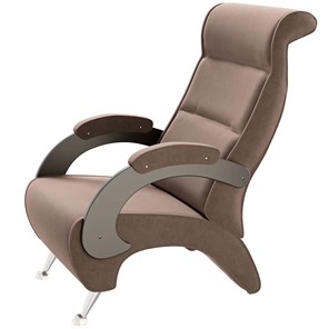 Кресло Деметрио 9Д (каркас венге, м/э коричневый) в Магадане