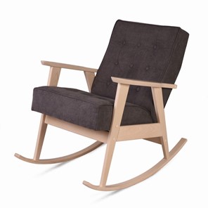 Кресло-качалка Элевуд Ретро (беленый дуб / 05 - коричневый) в Магадане
