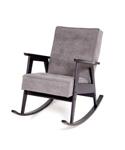 Кресло-качалка Элевуд Ретро (венге / RS 15 - темно-серый) в Магадане