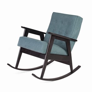 Кресло-качалка Ретро (венге / RS 29 - бирюзовый) в Магадане