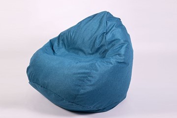 Кресло-мешок КлассМебель Юниор, рогожка синий в Магадане