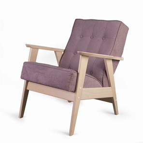 Кресло Ретро (беленый дуб / RS 12 - розовый) в Магадане