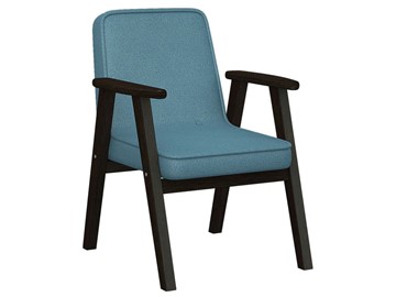 Кресло Ретро ткань голубой, каркас венге в Магадане