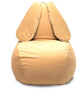 Кресло-мешок КлассМебель Зайка (длинные уши), желтый в Магадане