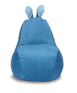 Кресло-игрушка КлассМебель Зайка (короткие уши), синий в Магадане