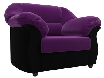 Кресло Карнелла, Фиолетовый/Черный (микровельвет) в Магадане