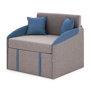 Кресло-кровать Polto серо-коричневый/джинс (рогожка) в Магадане