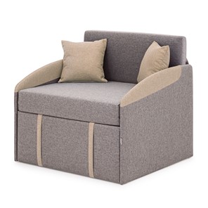 Кресло-кровать Polto серо-коричневый/песочный (рогожка) в Магадане