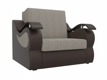 Кресло-кровать Меркурий (60), Корфу 02 (рогожка)/черный (экокожа) в Магадане