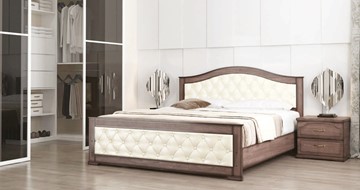 Кровать СВ-Стиль Стиль 3, 160х200, кожзам, с основанием в Магадане