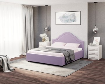 Кровать в спальню Vintage 160х200, Велюр (Forest 741 Светло-фиолетовый) в Магадане