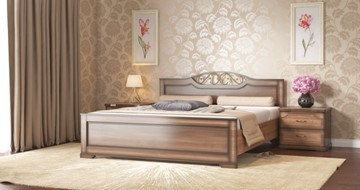 Кровать полутороспальная СВ-Стиль Жасмин 140*200 с основанием в Магадане