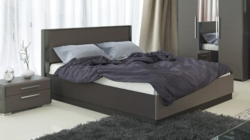Кровать с механизмом двуспальная Наоми 1600, цвет Фон серый, Джут СМ-208.01.02 в Магадане