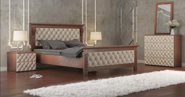 Кровать 2-спальная СВ-Стиль Лидер 160*190 с основанием в Магадане