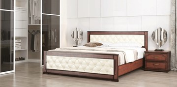 Кровать спальная Стиль 2, 160х200, кожзам, с основанием в Магадане