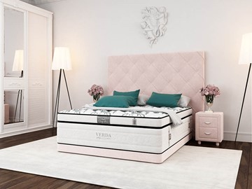 Кровать 2-спальная Style Compact/Basement 180х200, Флок (Велсофт Винтажный розовый) в Магадане